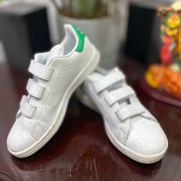 Adidas originals stan smith cf white green strap - Picture 2 of 4